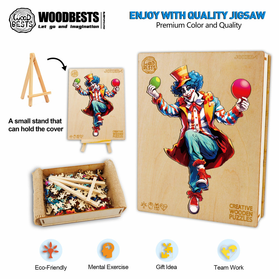 Joker-1 Wooden Jigsaw Puzzle-Woodbests