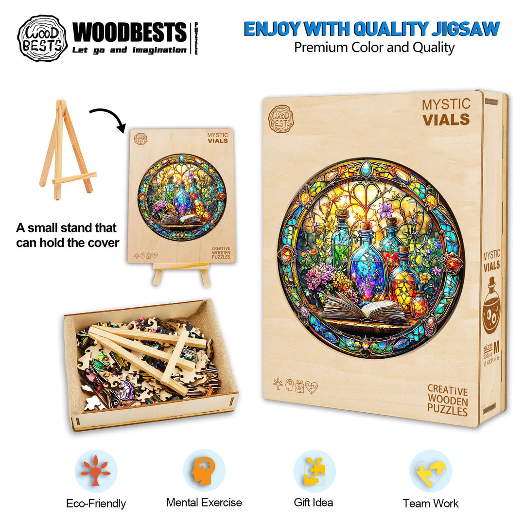 Mystic Vials Wooden Jigsaw Puzzle