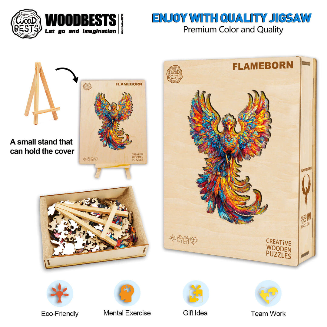 Flameborn  Wooden Jigsaw Puzzle