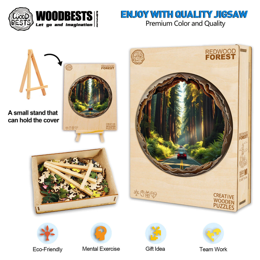 3D Redwood Forest Wooden Jigsaw Puzzle