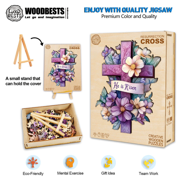 Resurrection Cross Wooden Jigsaw Puzzle