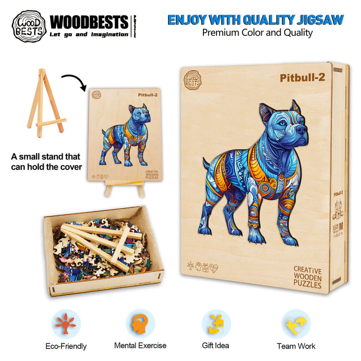 Pitbull-2 puzzle with stand and box