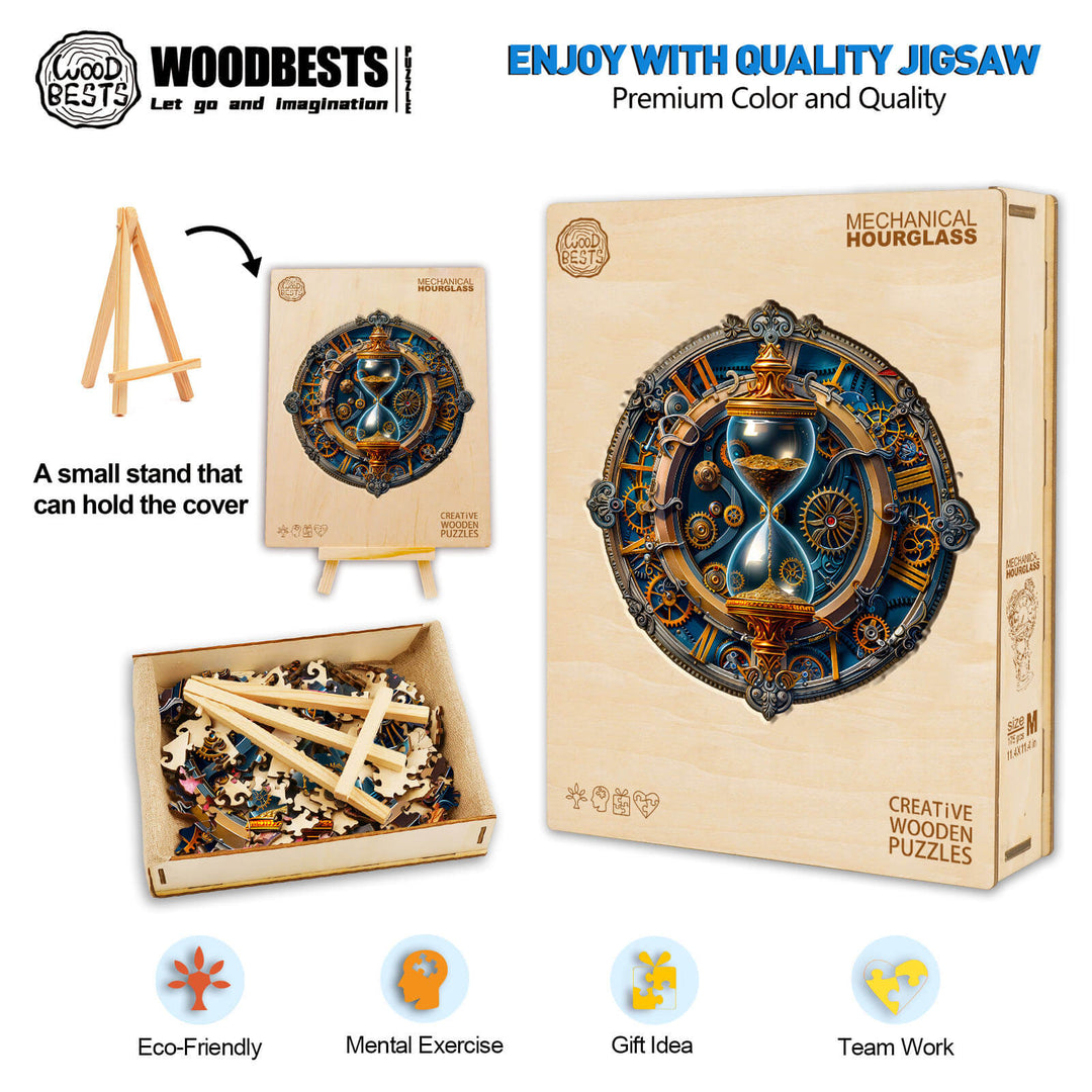 Mechanical hourglass  Wooden Jigsaw Puzzle