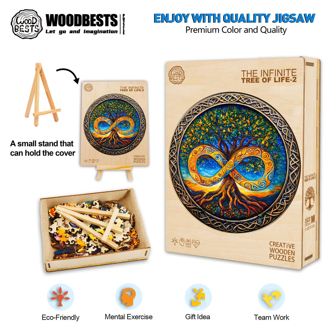 The Infinite Tree of Life-2 Wooden Jigsaw Puzzle