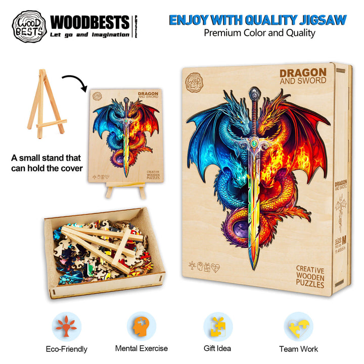 Puzzle en bois Dragon bijou