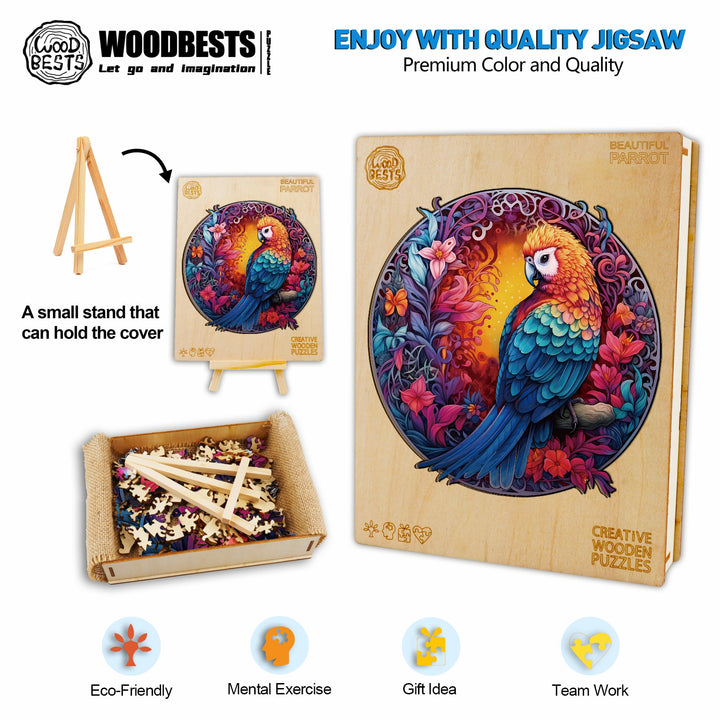 Beautiful Parrot Wooden Jigsaw Puzzle