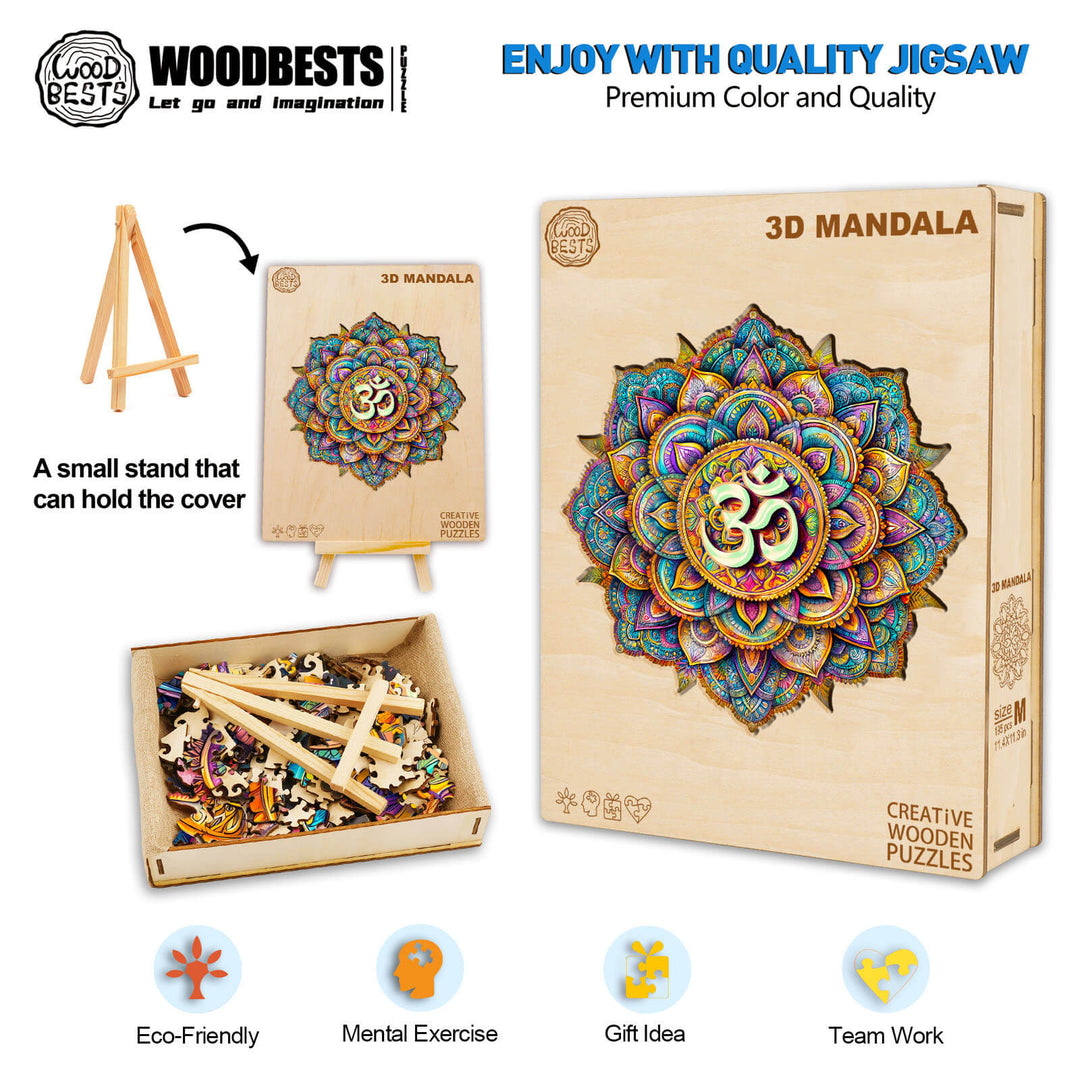 3D Mandala Wooden Jigsaw Puzzle