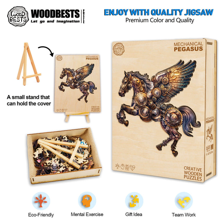 Mechanical Pegasus Wooden Jigsaw Puzzle