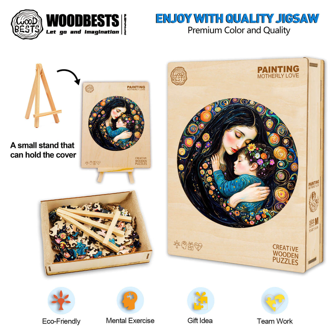 Painting Motherly Love Wooden Jigsaw Puzzle