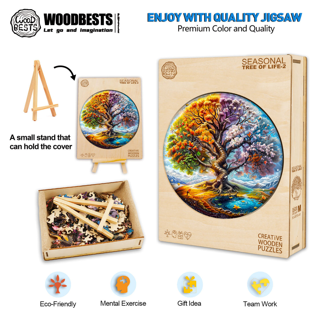 Seasonal Tree of Life-2 Wooden Jigsaw Puzzle