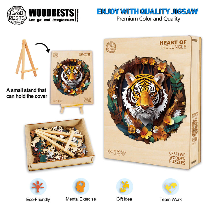 3D Heart of the Jungle Wooden Jigsaw Puzzle