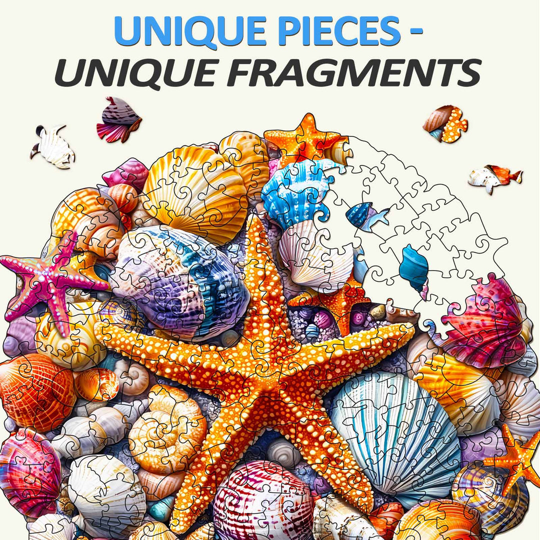 Colorful Shells Wooden Jigsaw Puzzle - Woodbests