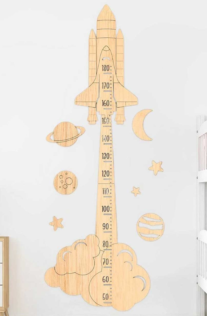 Personalized Wooden Rocket Growth Chart Clearance Sale