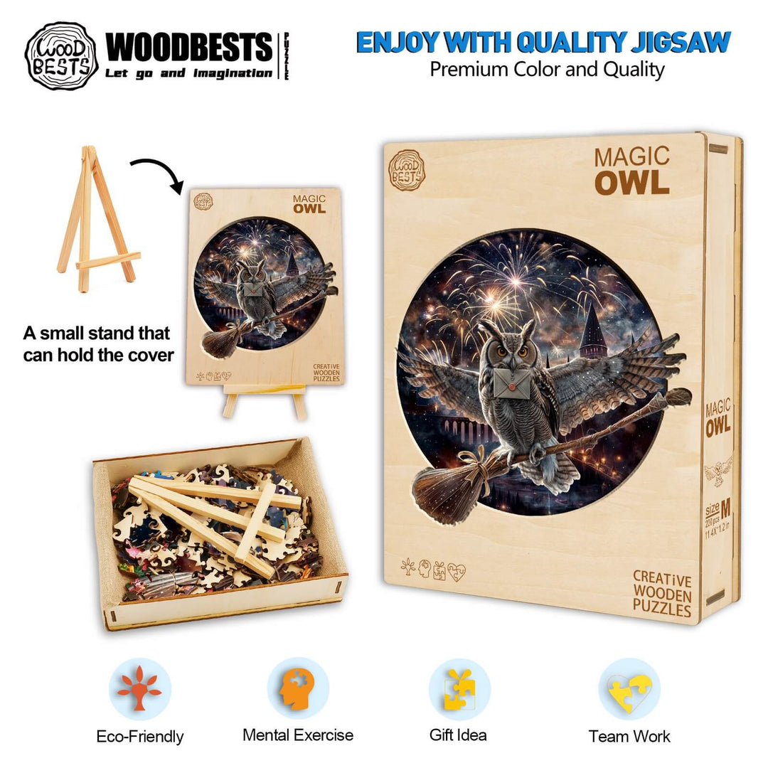 Magic Owl Wooden Jigsaw Puzzle