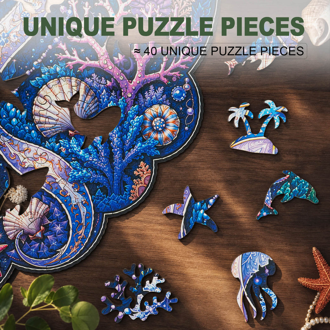 Luminous Bloom Jellyfish Wooden Jigsaw Puzzle