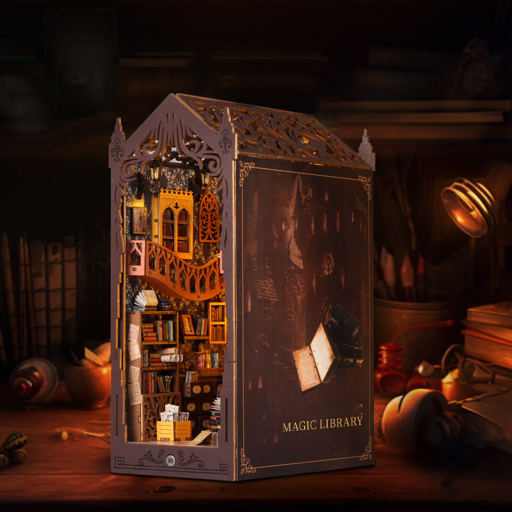 Magic House - DIY Book Nook Kit,3D Wooden Puzzle - By Woodbests