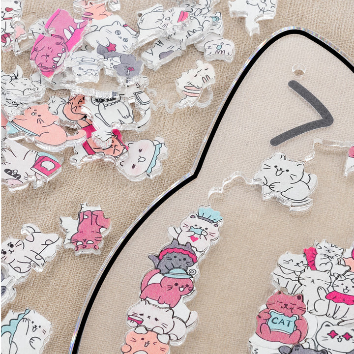 Acrylic Jigsaw Puzzle Suncatcher - Home of Kittens
