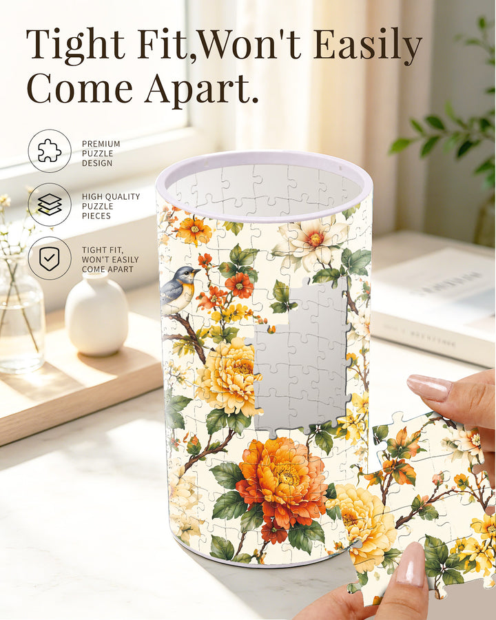 DIY Dimmable Acrylic Puzzle Lamp -Golden Rose Birdsong