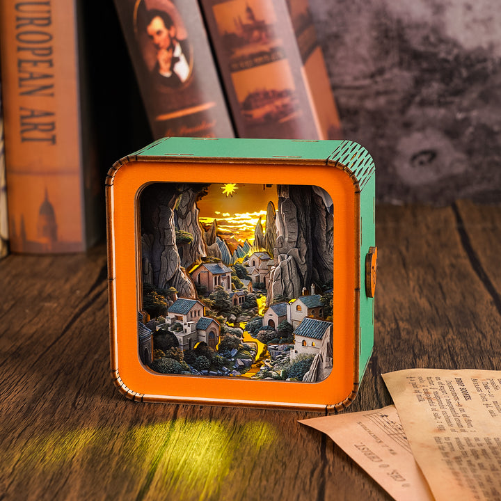 Valley Village Kit - 3D Wooden Puzzle Night Light - By Woodbests