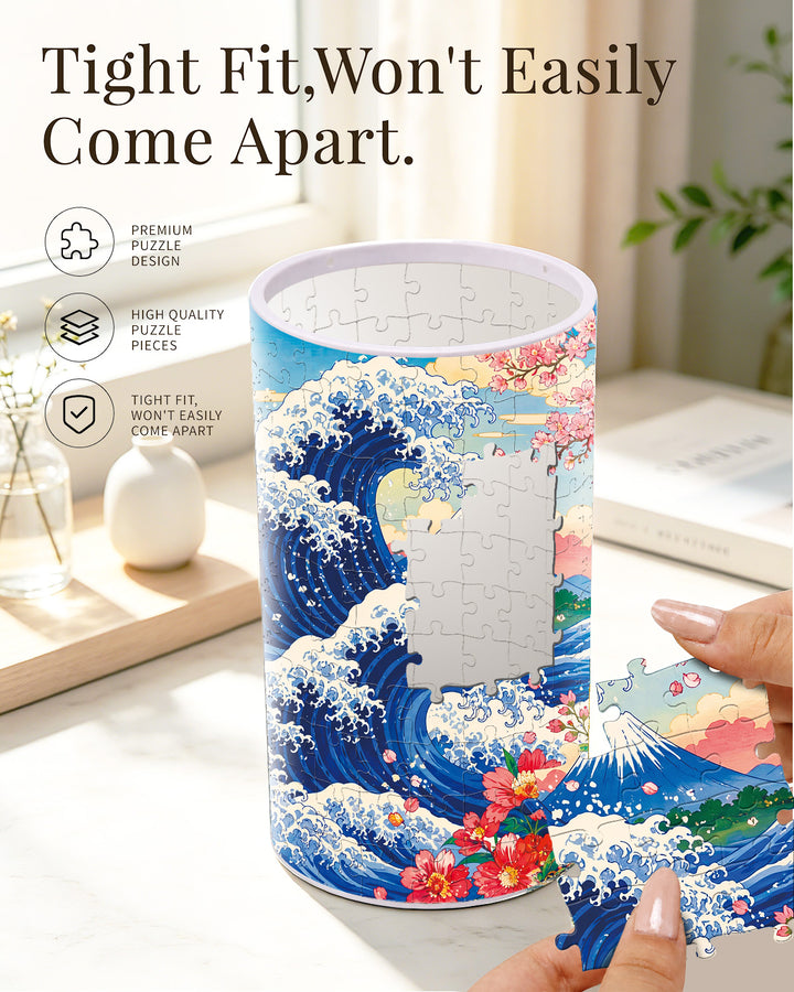 DIY Dimmable Acrylic Puzzle Lamp - Sunset Waves
