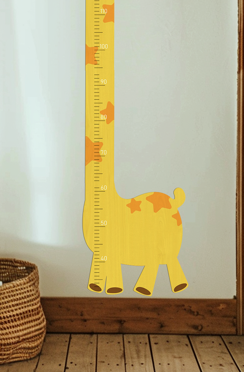 Personalized Wooden Giraffe Growth Chart Ruler Clearance Sale