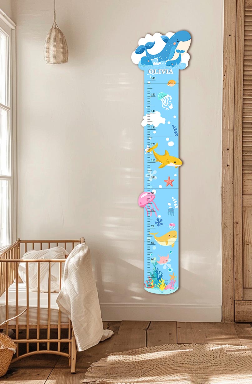 Personalized Wooden Ocean Growth Chart Ruler