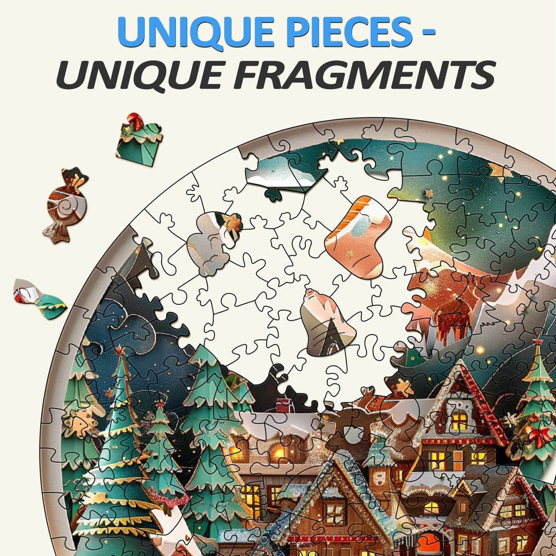 3D Christmas Town Wooden Jigsaw Puzzle