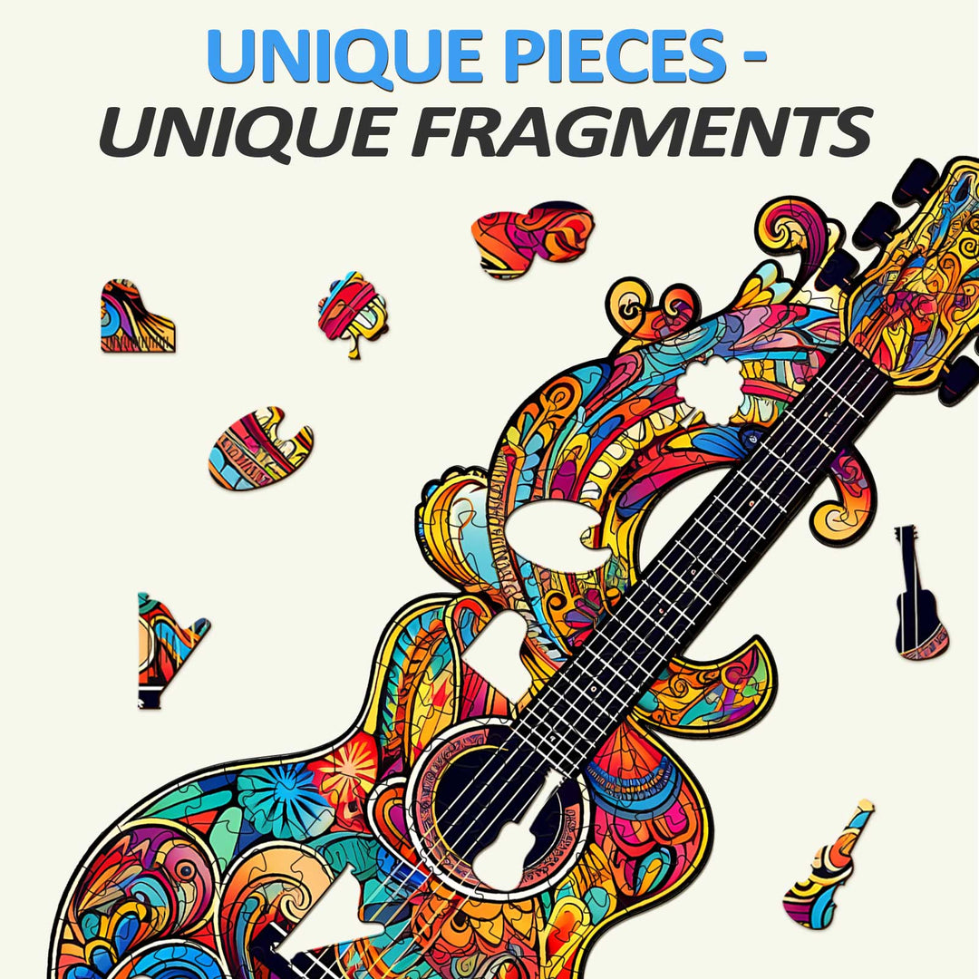 Beautiful Guitar-1 Wooden Jigsaw Puzzle