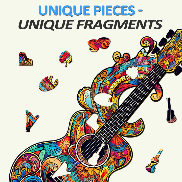 Beautiful Guitar-1 Wooden Jigsaw Puzzle