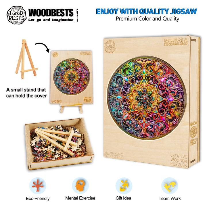 Mandala Dreamland Wooden Jigsaw Puzzle