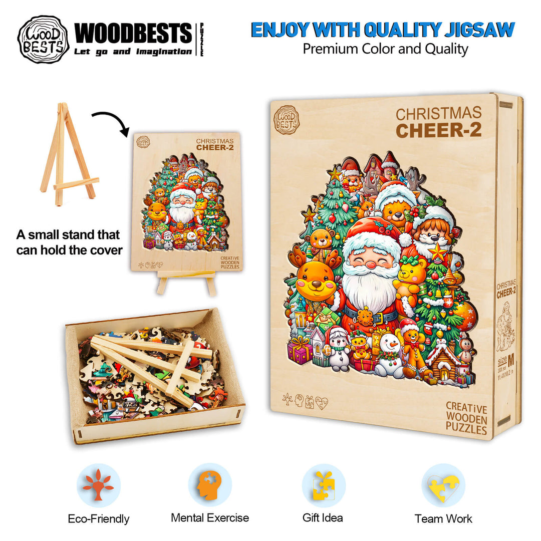 Christmas Cheer-2 Wooden Jigsaw Puzzle - Woodbests