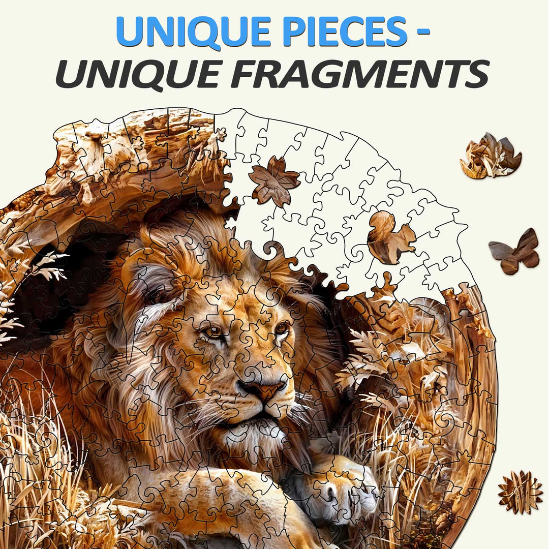 3D Lion Wooden Jigsaw Puzzle