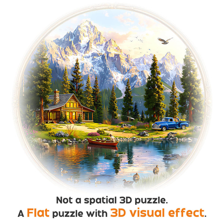 Mountain Cabin View 1000 Piece Puzzle