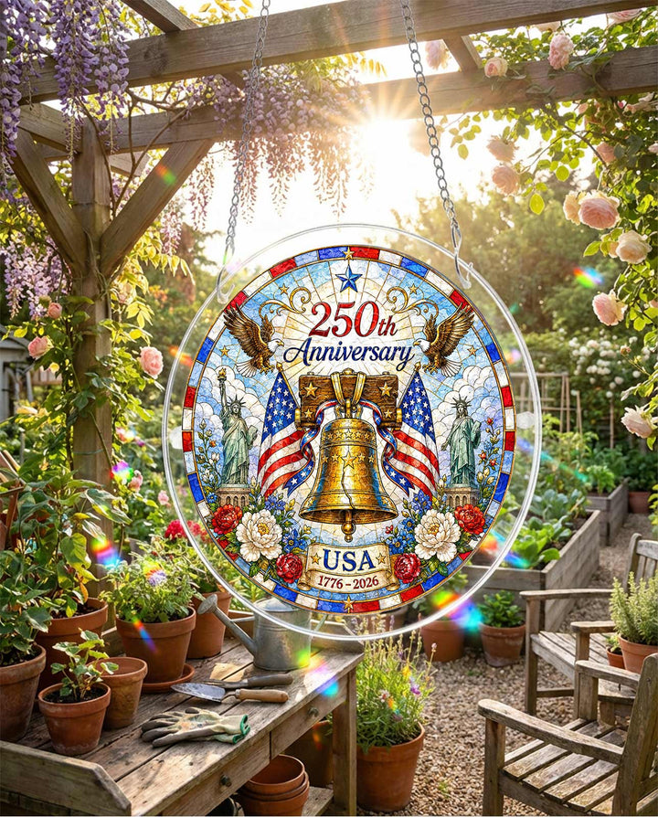 Acryl-Puzzle-Sonnenfänger – Freiheitsglocke