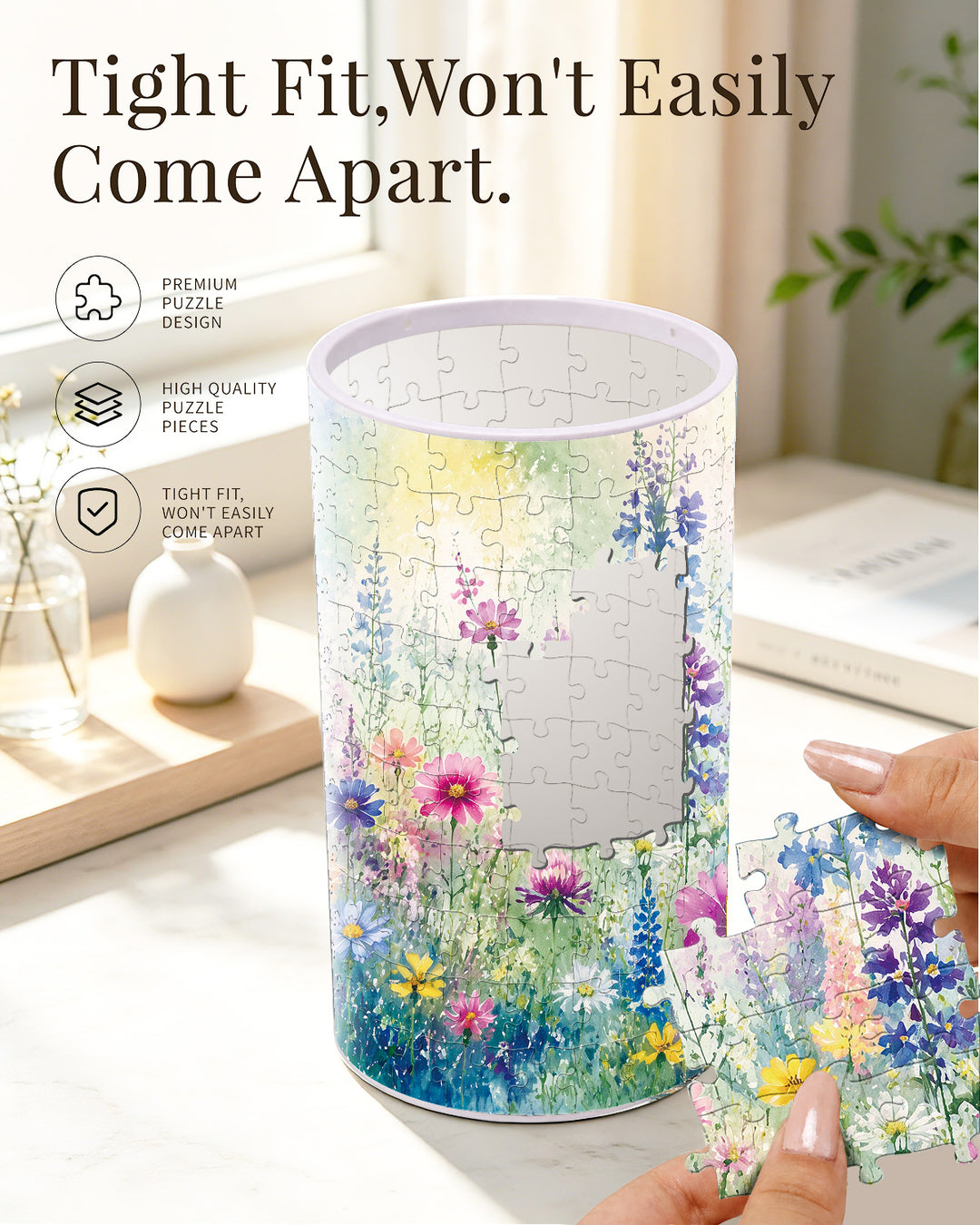 DIY Dimmable Acrylic Puzzle Lamp - Colorful Garden