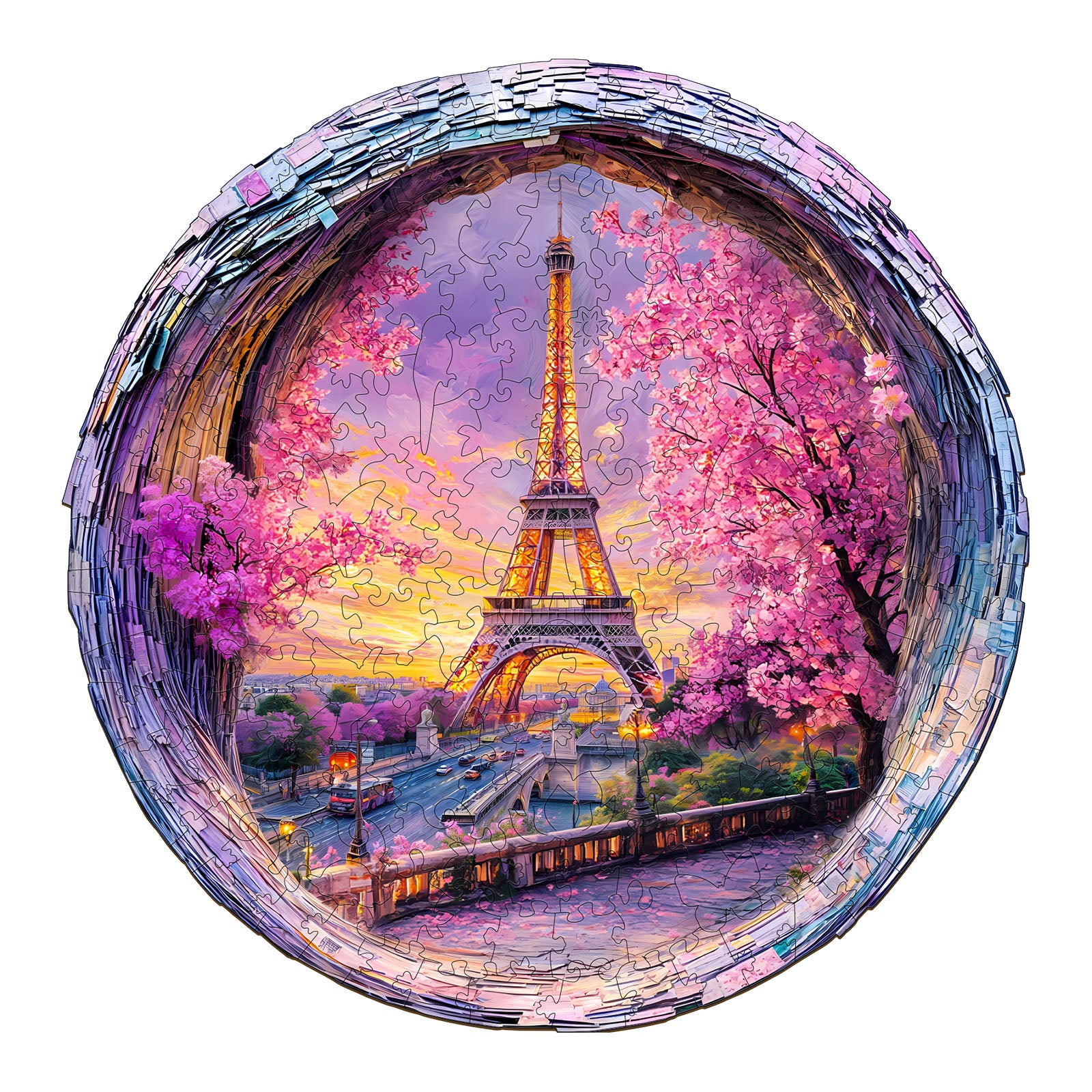 3D Vier Jahreszeiten in Paris Holzpuzzle