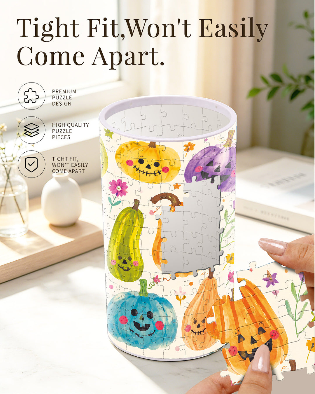 DIY Dimmable Acrylic Puzzle Lamp - Pumpkin Pals Party