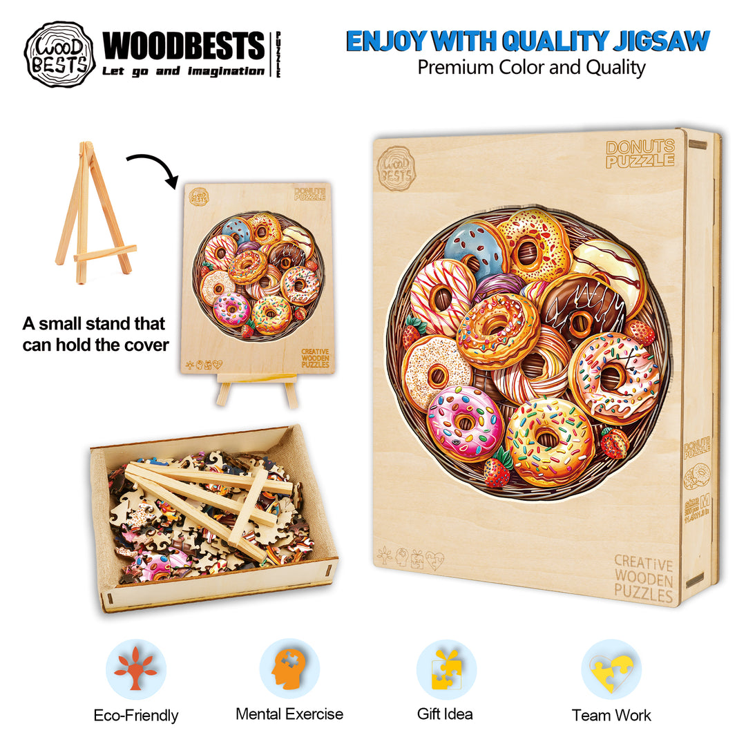 Donuts Holzpuzzle