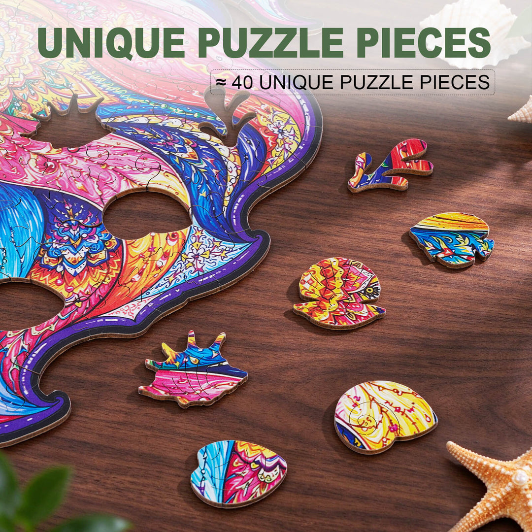 Prismatic Betta Fish Wooden Jigsaw Puzzle
