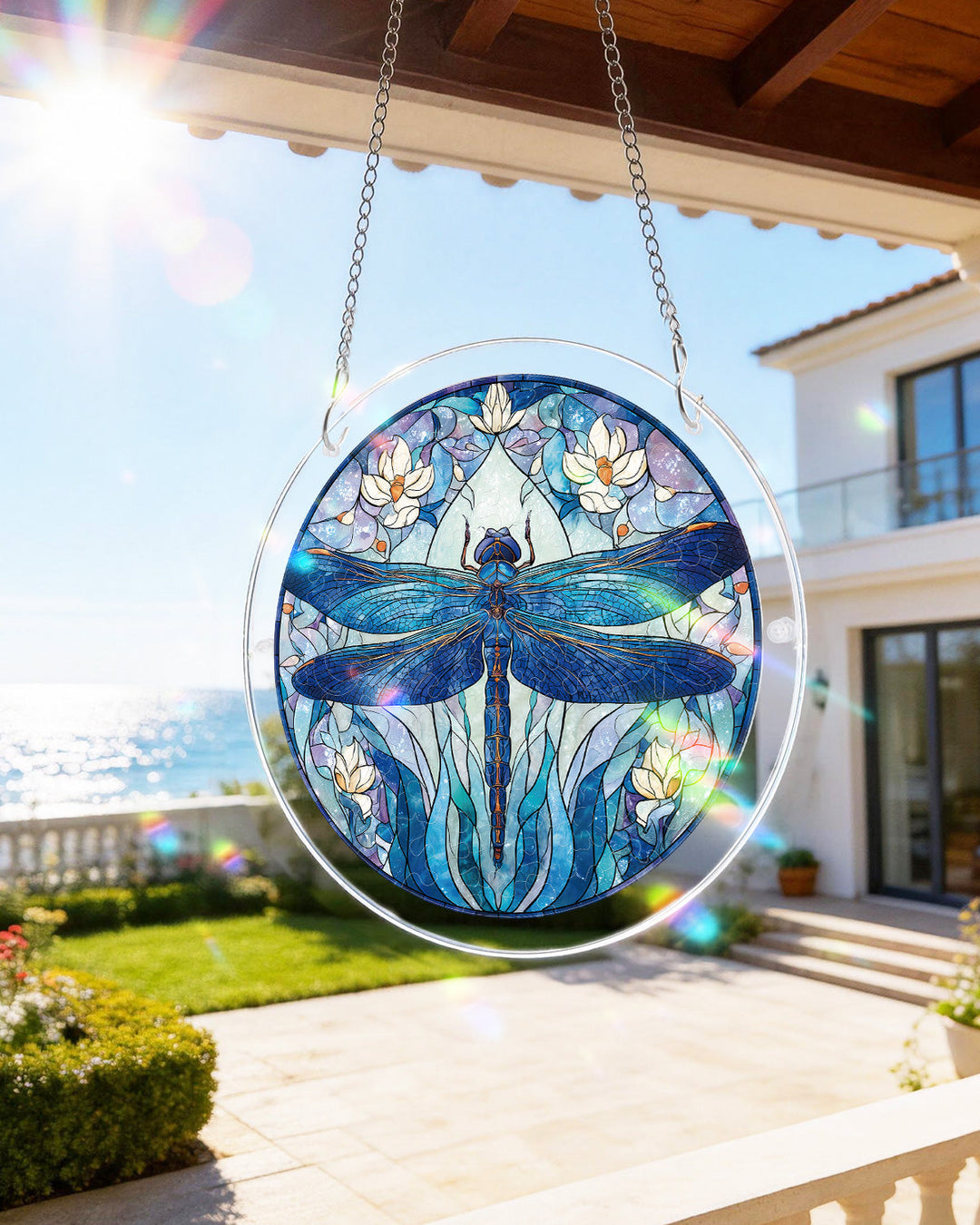 Acrylic Jigsaw Puzzle Suncatcher - Moonlit Dragonfly