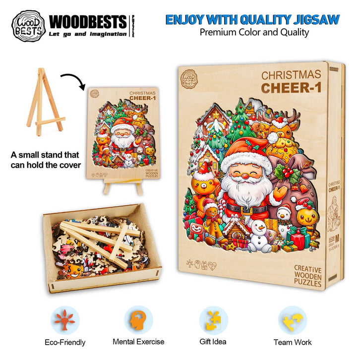 Christmas Cheer-1 Wooden Jigsaw Puzzle - Woodbests