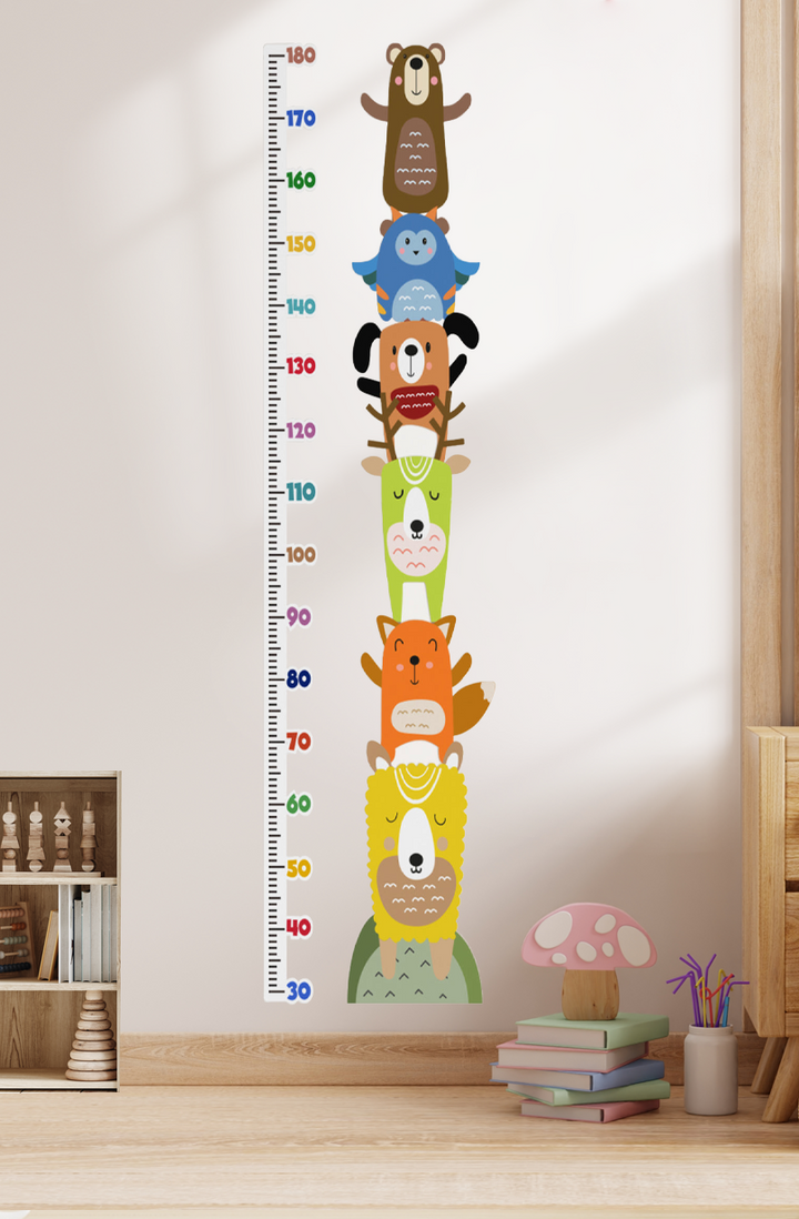Animal Stack Growth Chart Wall Decals