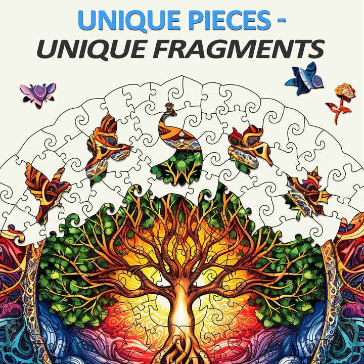 Mandala Tree of Life-1 Wooden Jigsaw Puzzle