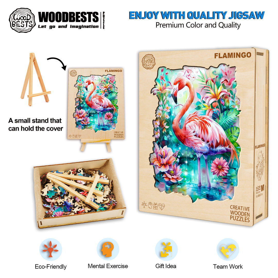 Flamingo Wooden Jigsaw Puzzle