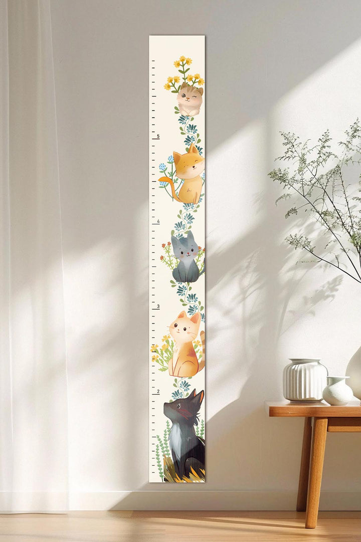 Personalized Wooden Cat Growth Chart Ruler Clearance Sale