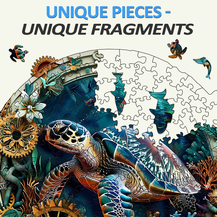 Embossed Turtle Wooden Jigsaw Puzzle