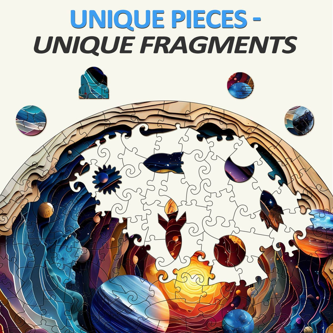 3D Planet Wooden Jigsaw Puzzle - Woodbests