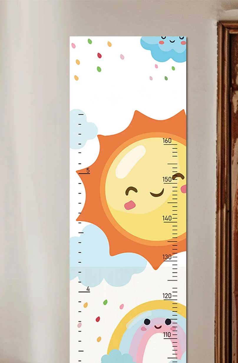 Personalized Wooden Rainbow Growth Chart Height Ruler Clearance Sale