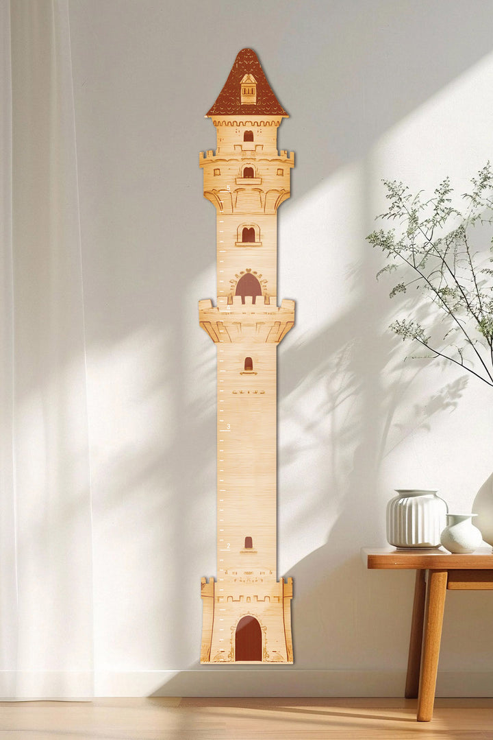 Personalized Wooden Castle Growth Chart Ruler Clearance Sale