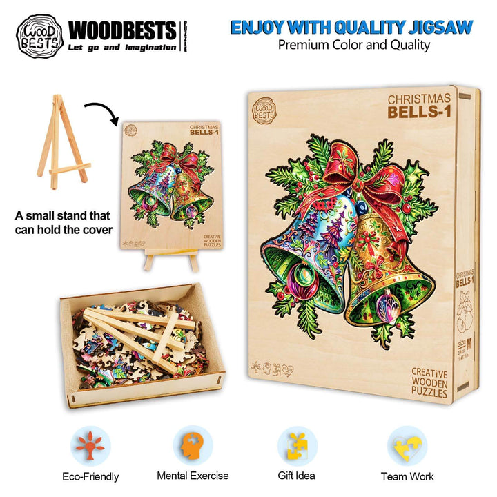 Christmas Bells-1 Wooden Jigsaw Puzzle - Woodbests